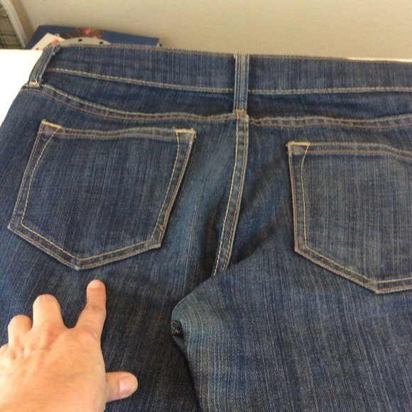 Old Navy Straight Leg Stretch The Diva Fit Size 8 Jeans Dark Wash Denim Womens - Picture 11 of 12